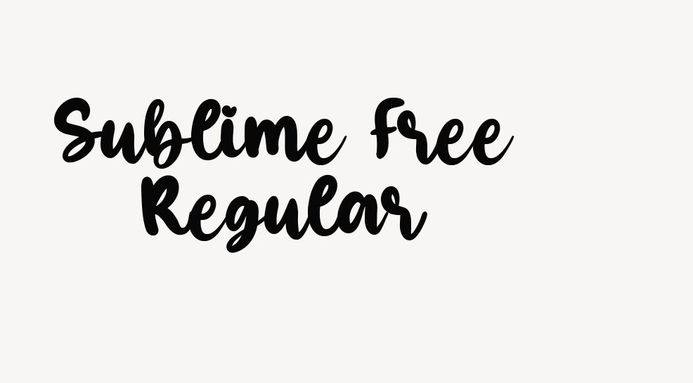 Sublime Free Regular