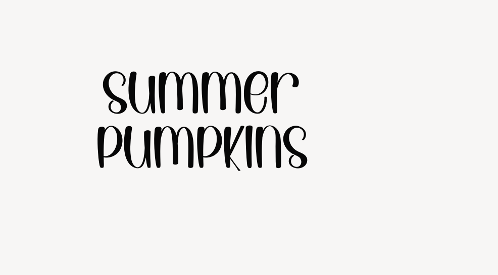 Summer Pumpkins