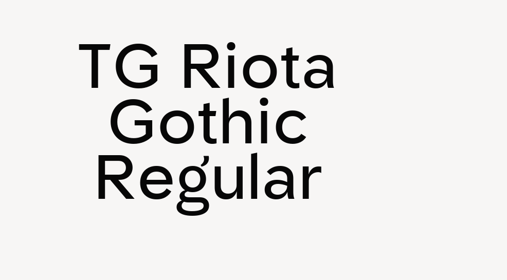 TG Riota Gothic Regular