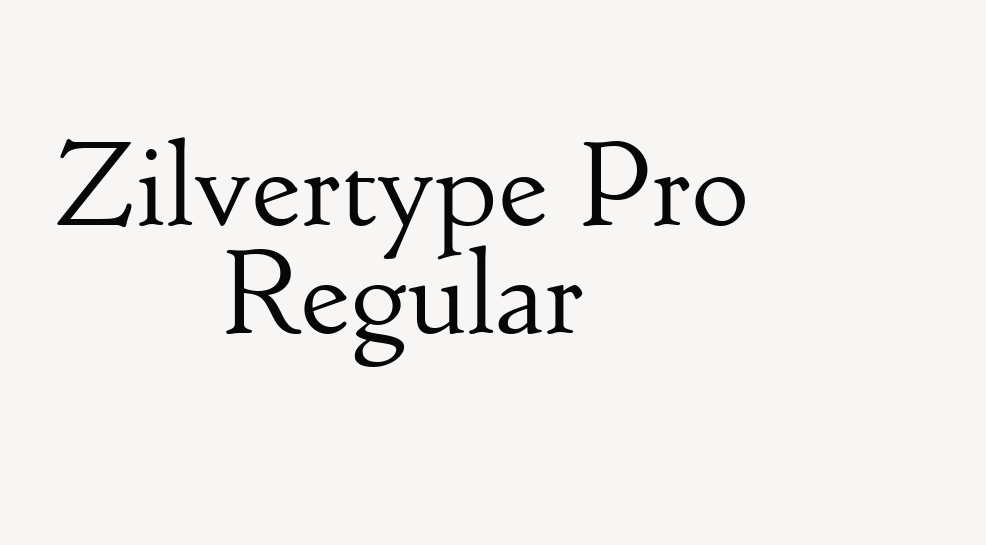 Zilvertype Pro Regular