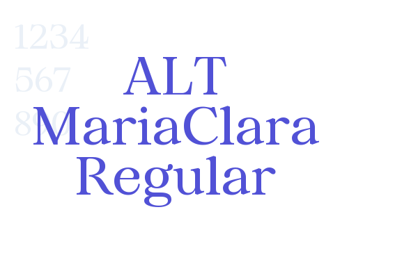 ALT MariaClara Regular font download