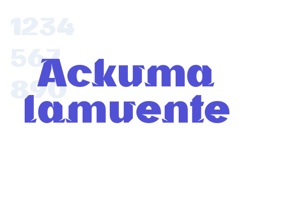 Ackuma lamuente font download