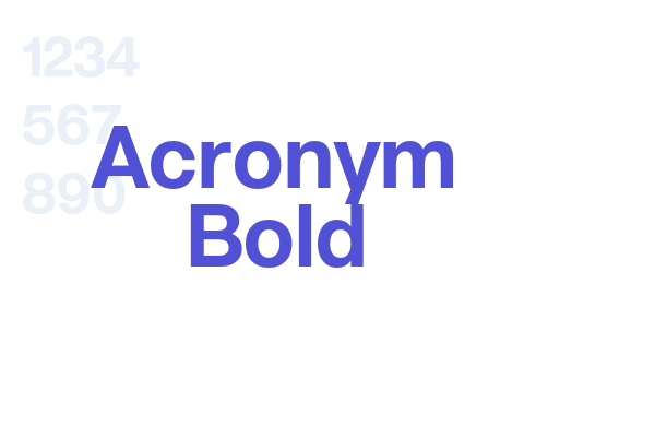 Acronym Bold font download