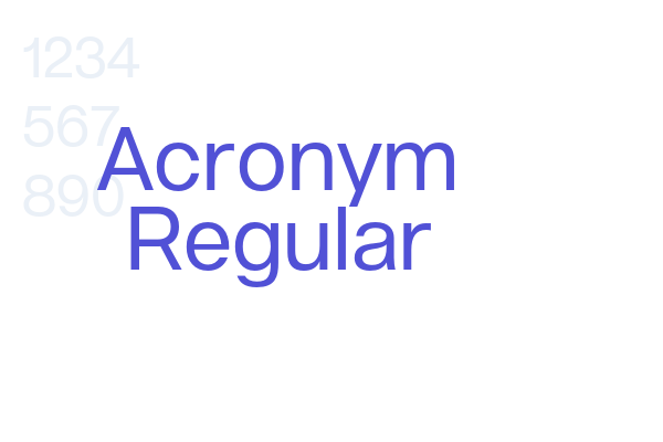 Acronym Regular font download