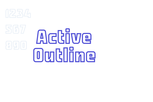 Active Outline font download