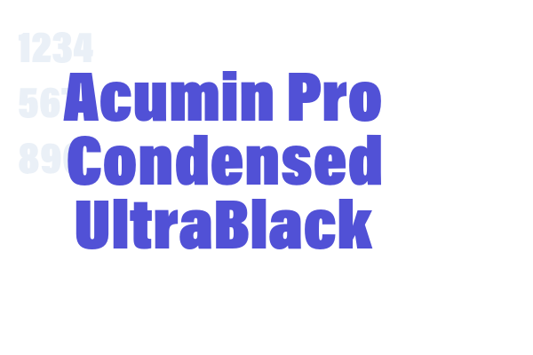 Acumin Pro Condensed UltraBlack font