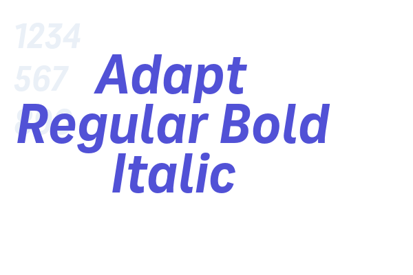 Adapt Regular Bold Italic font download