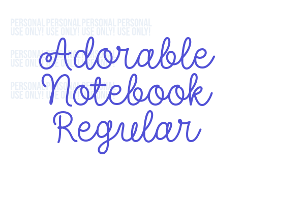 Adorable Notebook Regular font download