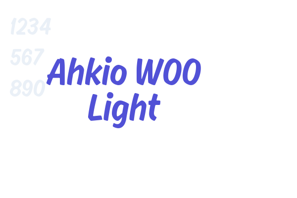 Ahkio W00 Light font