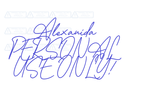 Alexanida PERSONAL USE ONLY! font download