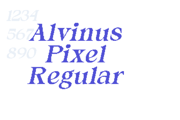 Alvinus Pixel Regular font download