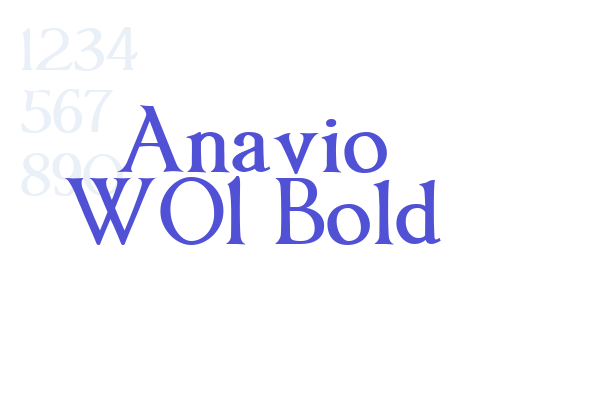 Anavio W01 Bold font download