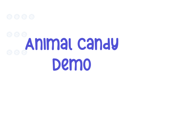 Animal Candy Demo font download