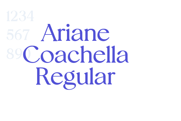 Ariane Coachella Regular font download