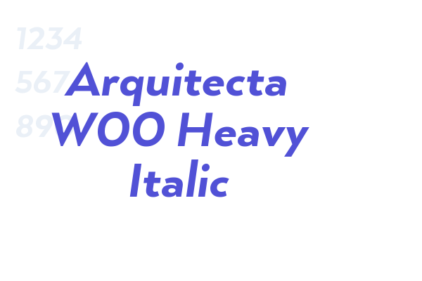 Arquitecta W00 Heavy Italic font