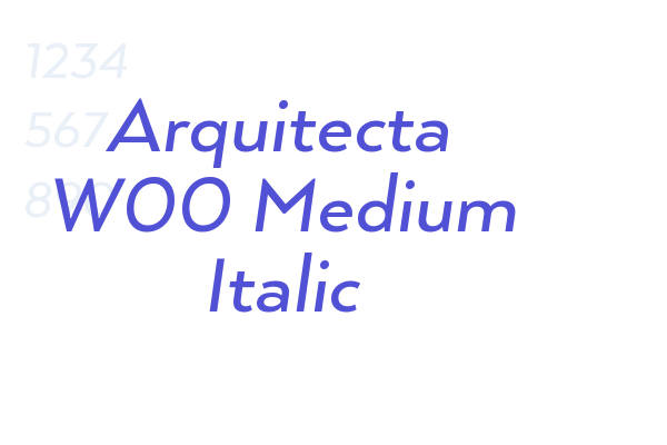 Arquitecta W00 Medium Italic font