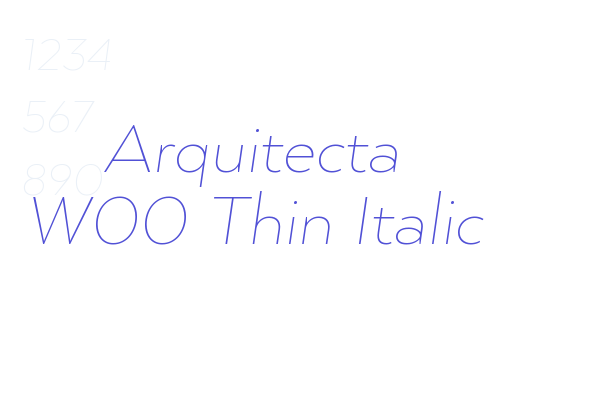 Arquitecta W00 Thin Italic font