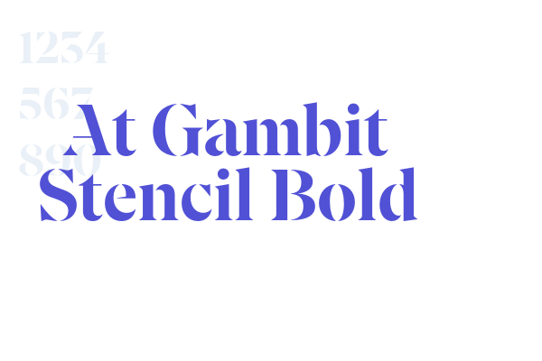 At Gambit Stencil Bold font download