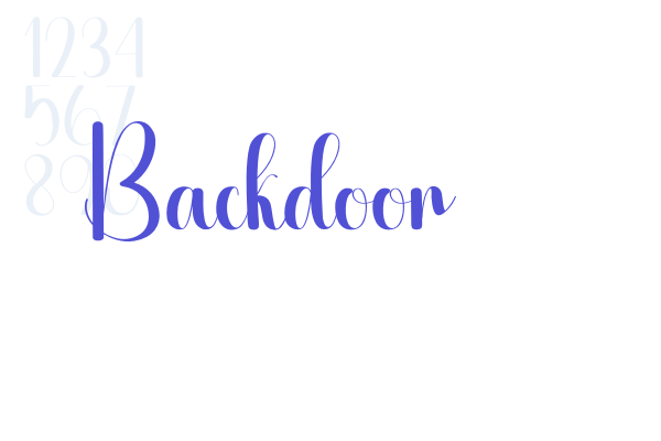 Backdoor font download