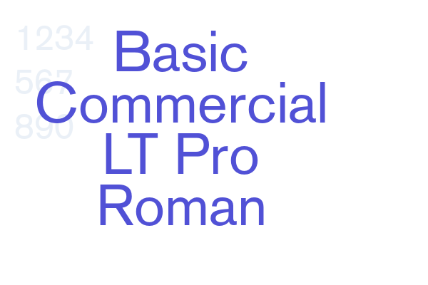 Basic Commercial LT Pro Roman font