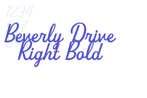 Beverly Drive Right Bold font download