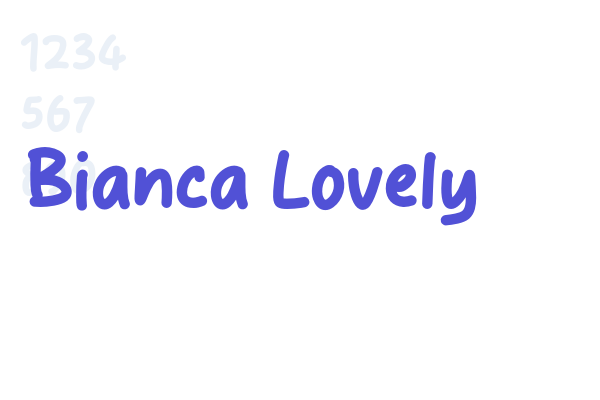 Bianca Lovely font download