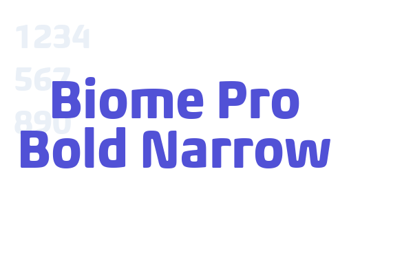 Biome Pro Bold Narrow font download