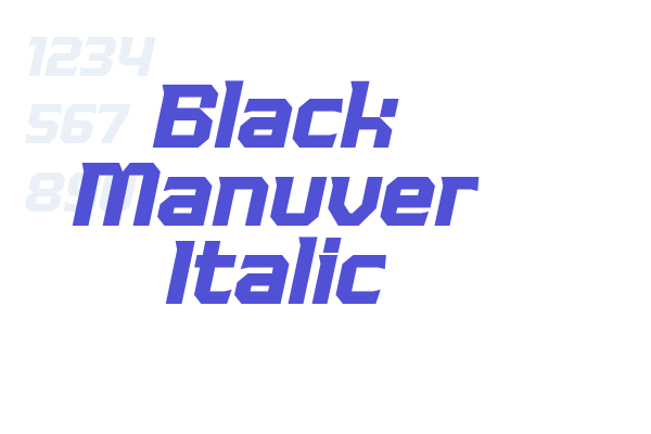 Black Manuver Italic font download