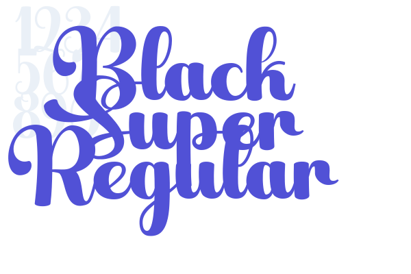 Black Super Regular font download