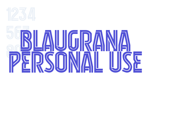 Blaugrana Personal Use font download