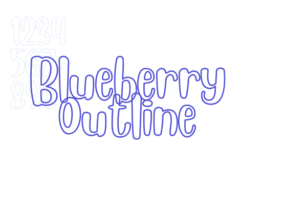 Blueberry Outline font download