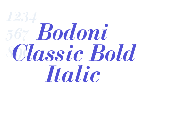 Bodoni Classic Bold Italic font download