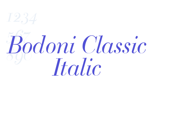 Bodoni Classic Italic font download