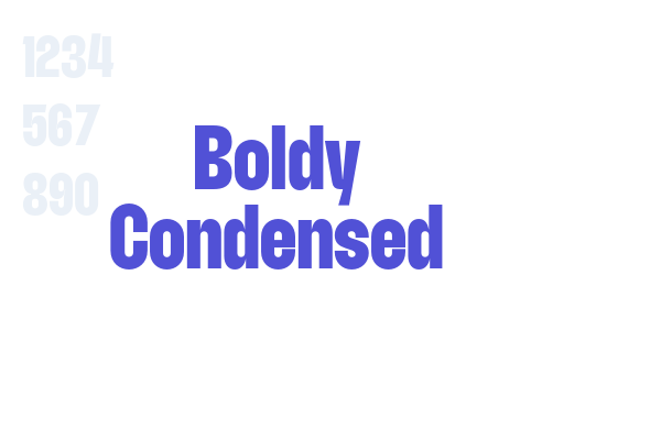 Boldy Condensed font download