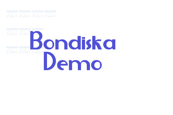 Bondiska Demo font download