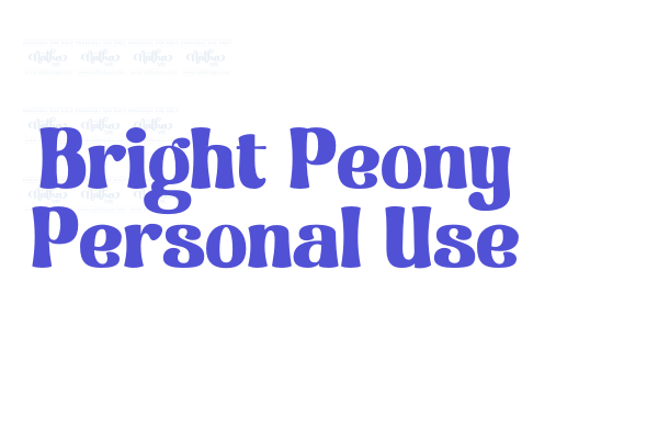 Bright Peony Personal Use font download