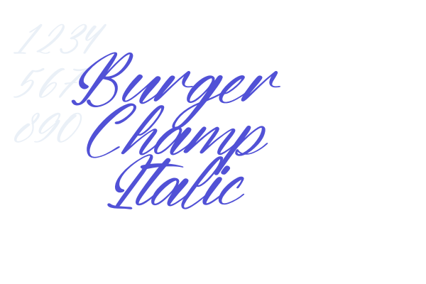 Burger Champ Italic font download