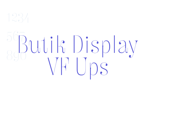 Butik Display VF Ups font download