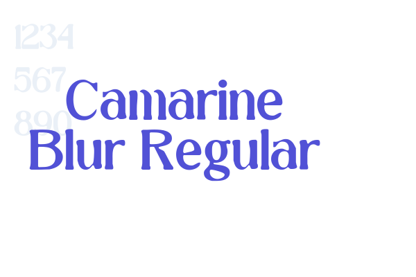 Camarine Blur Regular font download