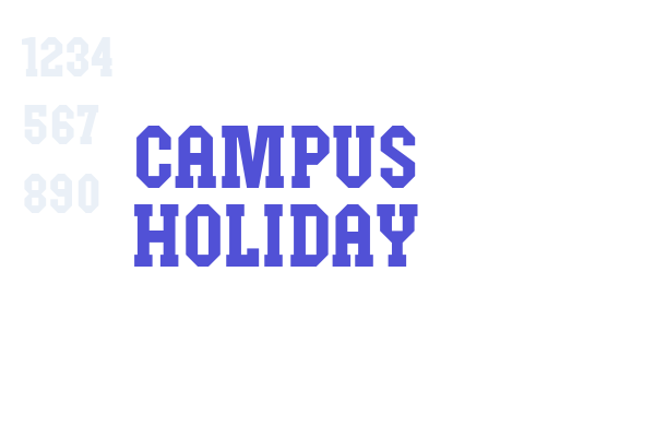 Campus Holiday font download