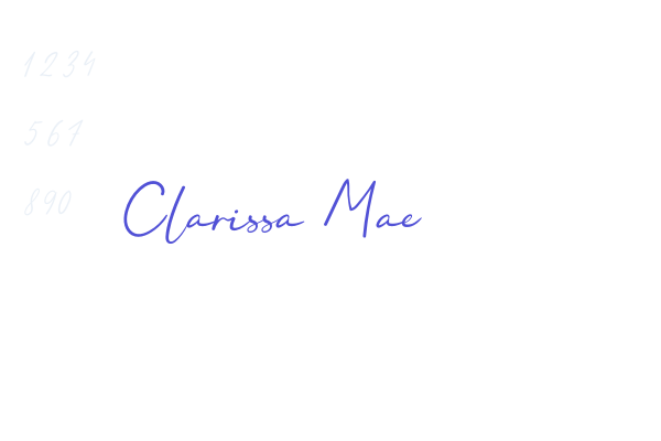 Clarissa Mae font download