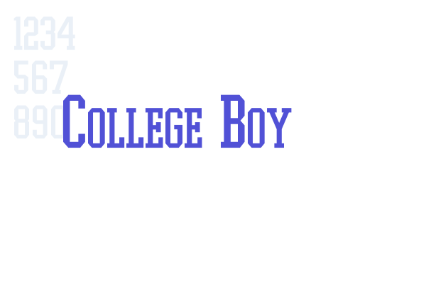 College Boy font download