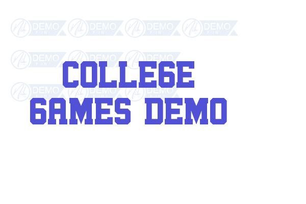 College Games Demo font download