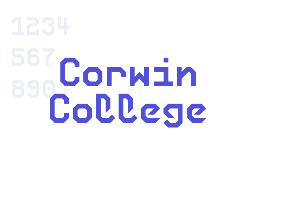 Corwin College font download