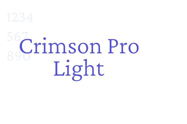 Crimson Pro Light font download