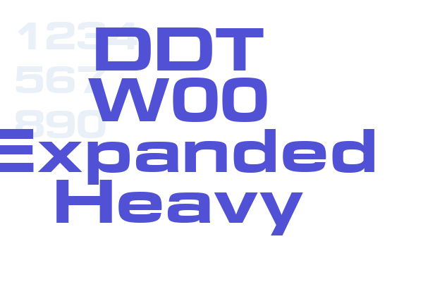 DDT W00 Expanded Heavy font download