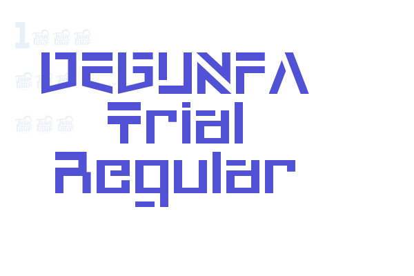 DEGUNFA Trial Regular font download