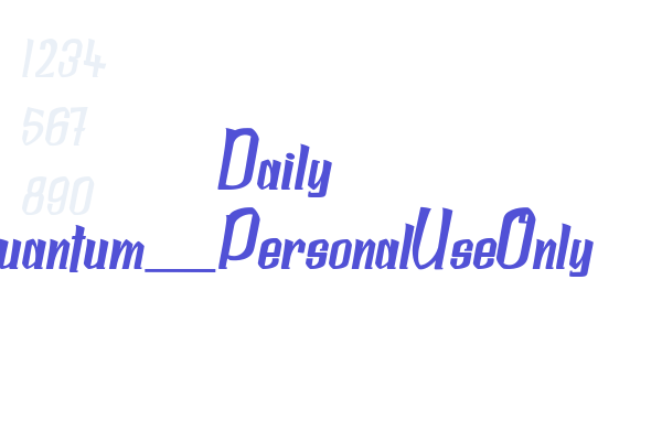 Daily Quantum_PersonalUseOnly font download