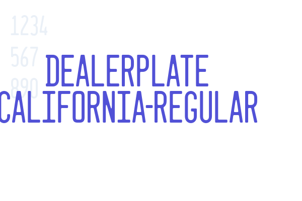 Dealerplate California-Regular font download