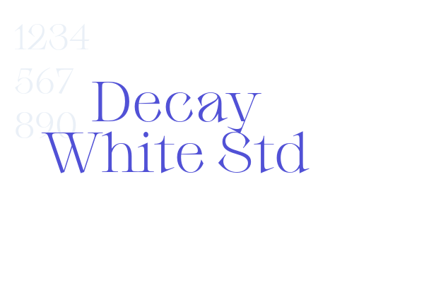 Decay White Std font download